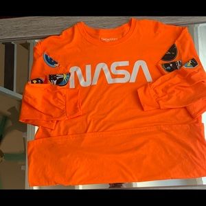 Long Sleeve Bright Orange NASA Shirt